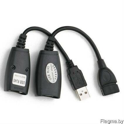 Адаптер удлинитель USB-RJ45 LAN CAT5/CAT6