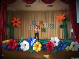 Аренда Гирлянда надувные Цветы разноцветные прокат Минск