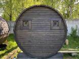 Баня-бочка 2 метра козырек - фото 1