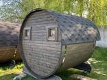 Баня-бочка 2 метра козырек - фото 3