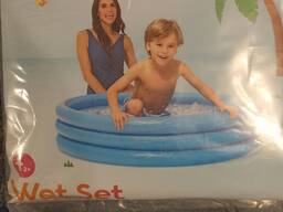 Бассейн детский надувной круглый 3 отсека 114 на 25 си