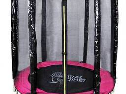 Батут Atlas Sport 140 см (4.5ft) на эластичных ремнях Pink