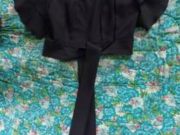 Блузка черного цвета ЕЖЕВИКА, 44