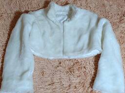 Болеро накидка шубка на плечи свадебная мода.