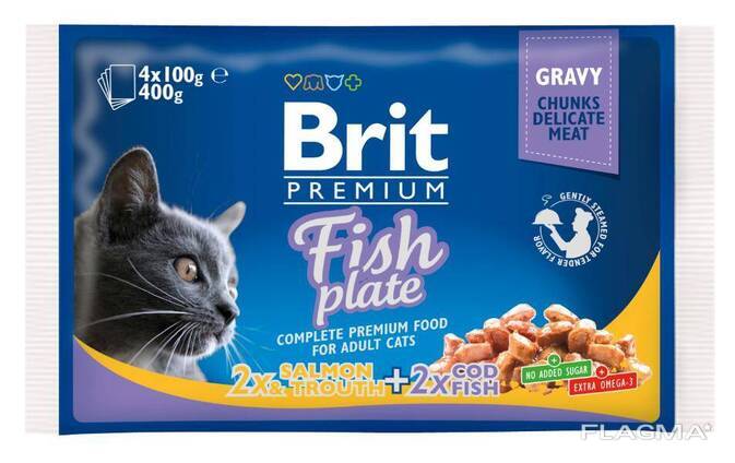 Brit Cat Fish Plate - пресервы для кошек Рыбная тарелка