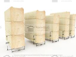 Брус профилированный "финский" профиль