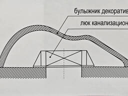 Булыжник декоративный 1100*1100*400 мм