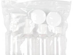 Бутылочки дорожные 35мл в наборе (4+2) шт, ассорти (белый или розовый цвет)