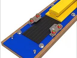 Continuous crane rail rubber pad