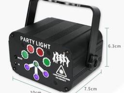 Cветомузыка на свадьбу лазерный проектор RGB 240 фигур с АКБ стробоскоп диско лазер