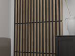 Декоративные стеновые реечные панели черный/ясень - фото 3