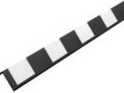 Демпфер угловой резиновый прямые светоотражатели белые ДУ-8-900