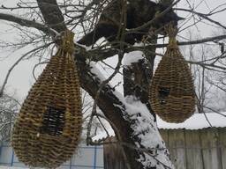 Домик для птиц плетёный