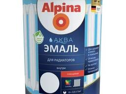 Эмаль Alpina Аква для радиаторов белая глянцевая 0,9 л