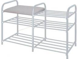 Этажерка для обуви NIKA Люкс 3 ЭТЛ3 серебряная