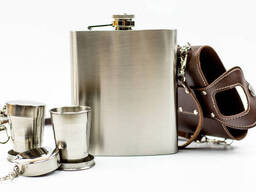 Фляжка в чехле со складными стаканами 500мл