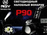 Фонарик налобный, аккумулятор 2*18650 + зарядка micro, диод P90, Zoom, YM-8052-P90