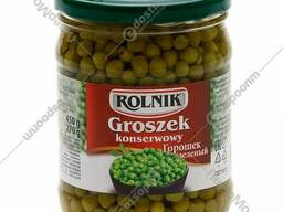 Горошек мозговых сортов в стекле 450г. Rolnik