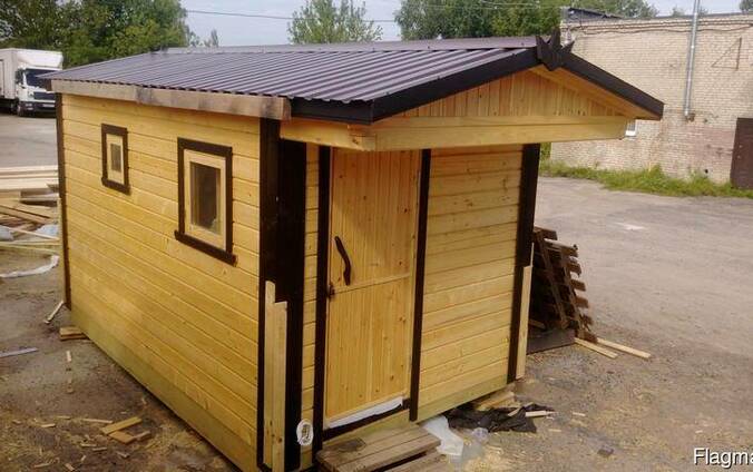 Готовая баня 2,3х3,8 из профилированного бруса
