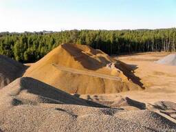 Гравий, песок, щебень, галька.