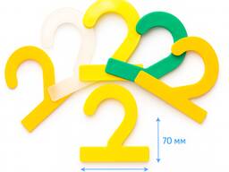 Хангер‑крючок для образцов ткани, пластиковый, 70×70 мм