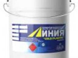 Холодный пластик со стеклошариками «Линия» желтый