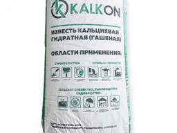 Известь гашеная в мешках по 25 кг.