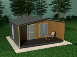 Каркасный домик модульный