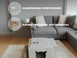 Когтеточка для кошки с домиком "Непал m" 92 см. с тремя столбиками и двумя лежанками - фото 3