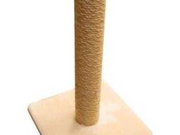 Когтеточка-столбик из меха и джут (выс. 50 см, шир. 31 см) Cat House (арт. CH1)