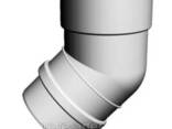 Колено Lux 45°(пломбир) RAL9003