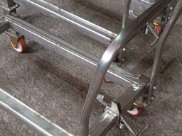 Корзина для стерилизации с тележкой. Изделия из нержавейки.