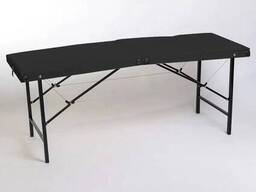 Косметологическая кушетка 3-х секционная 190х70х70 (черная) с подушкой