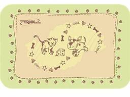 Коврик под миску Triol Кошечка и собачка, 43*28 см, для кошек (арт. ТР 30211004)
