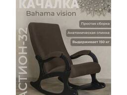 Кресло-качалка Бастион-32 (Рогожка коричневая, черные боковины)