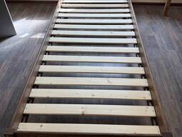 Кровать односпальная, массив дуба (темное масло)