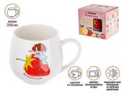 Кружка керамическая, 350 мл, Sweet fruits, клубника, Perfecto Linea