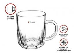 Кружка стеклянная, 240 мл, серия Айсберг, Perfecto Linea