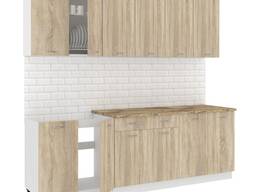Кухня Лира-лайт (240 см), дуб сонома