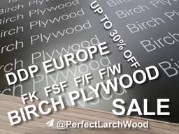 Plywood Birch Larch Wood for sale from a warehouse in Europe up to 30% Sale