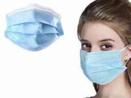 Маски защитные трехслойные