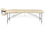 Массажный стол BodyFit 60 см складной 2-c алюминиевый (Бежевый)
