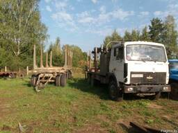 МАЗ 6303а8 с манипулятором и прицепом МАЗ 837810-020