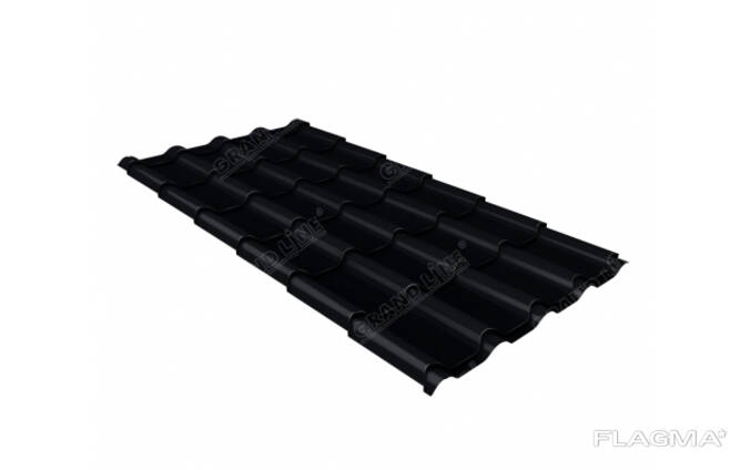 Металлочерепица Grand Line Kamea Rooftop Matte , RAL 9005