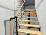 Модульная лестница, лестница в дом П-образная на 16 ступеней + 3D Проект в. .. - фото 2