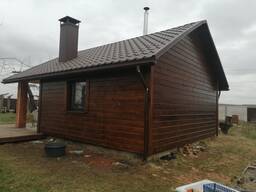 Монтаж фасадных материалов Hauberk, имитация бруса