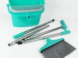 Набор для уборки "Совок-ловушка поворотный + Щетка" с металлическими рукоятками - фото 2