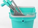 Набор для уборки "Совок-ловушка поворотный + Щетка" с металлическими рукоятками - фото 3