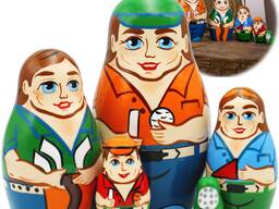 Набор матрешек на тему гольфа, развивающая игрушка (5 шт)