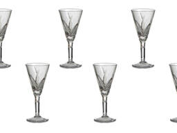 Набор рюмок, 6 шт. , 50 г. , "Цветок", Хрусталь